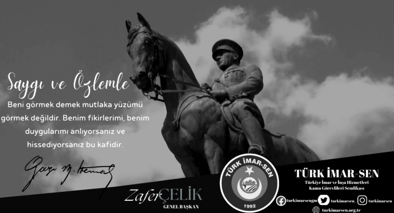 Cumhuriyetimizin kurucusu, Ulu önder Mustafa Kemal ATATÜRK'ü rahmet ve minnetle anıyoruz.